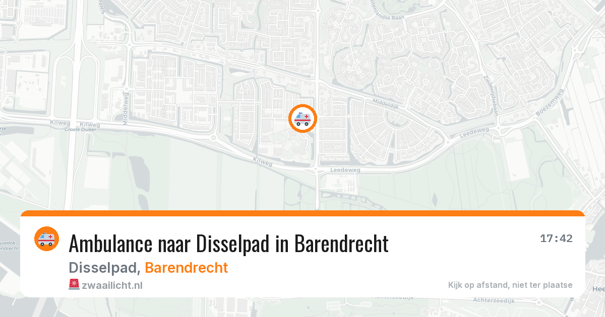Ambulance naar Disselpad in Barendrecht — 21 jul 2026