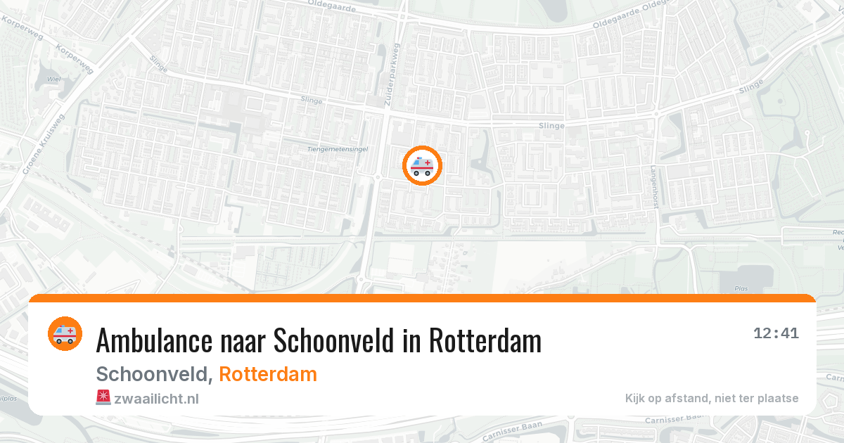 Ambulance naar Schoonveld in Rotterdam — 1 jul 2026