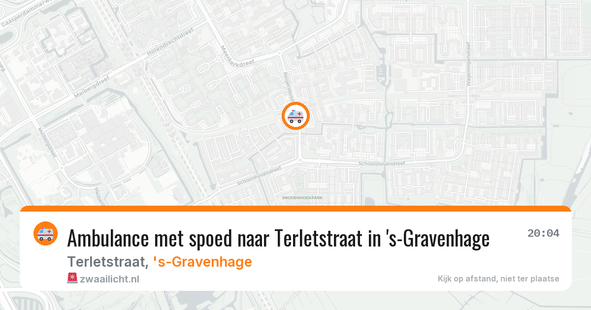 Ambulance met spoed naar Terletstraat in 's-Gravenhage — 13 mrt 2026