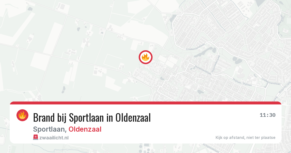 Brand bij Sportlaan in Oldenzaal — 10 jun 2026