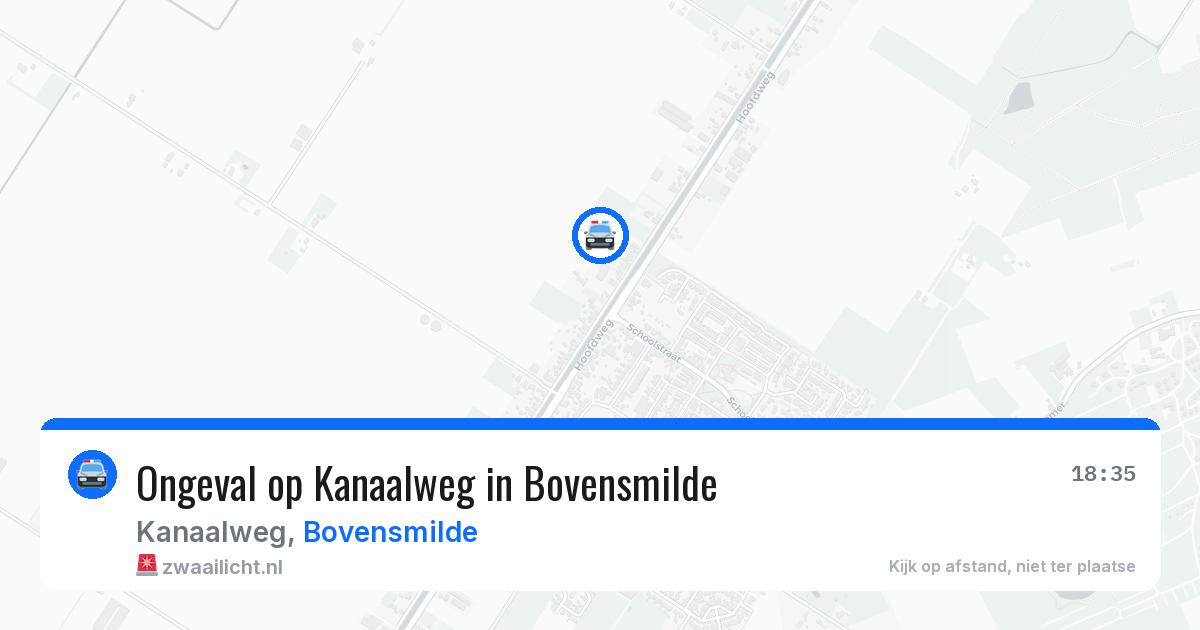 Ongeval op Kanaalweg in Bovensmilde — 24 jul 2026