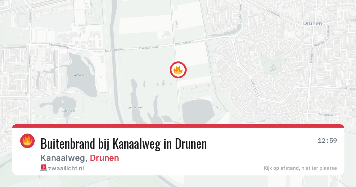 Buitenbrand bij Kanaalweg in Drunen — 22 jul 2026