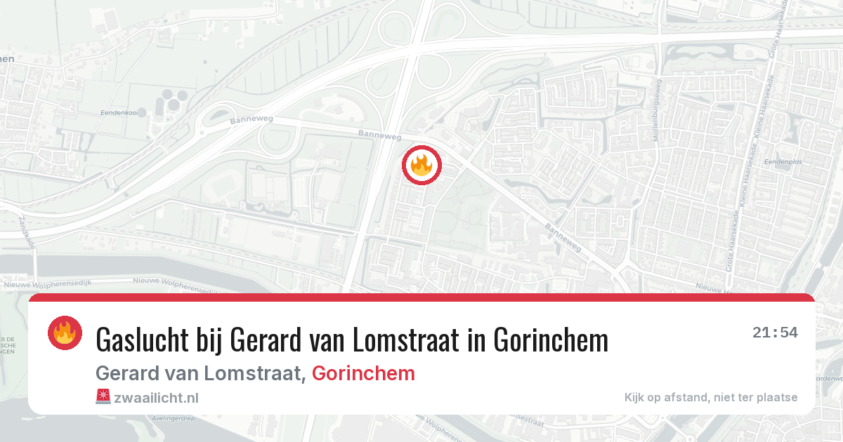 Gaslucht bij Gerard van Lomstraat in Gorinchem — 25 jul 2026
