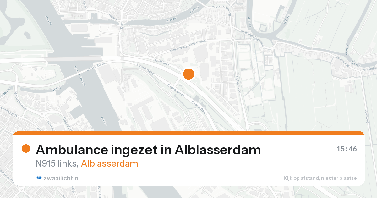 Ambulance ingezet in Alblasserdam — 25 aug 2026