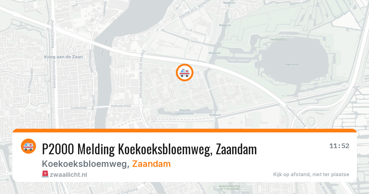 P2000 Melding Koekoeksbloemweg, Zaandam — 3 apr 2026