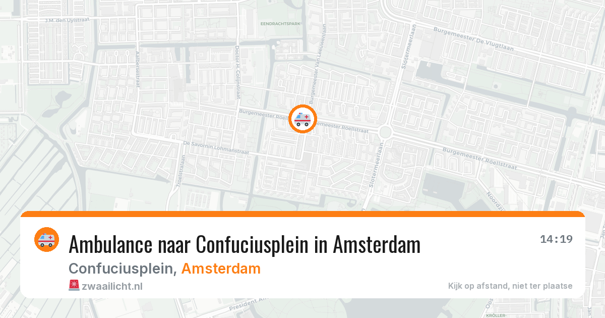 Ambulance naar Confuciusplein in Amsterdam — 8 jun 2026