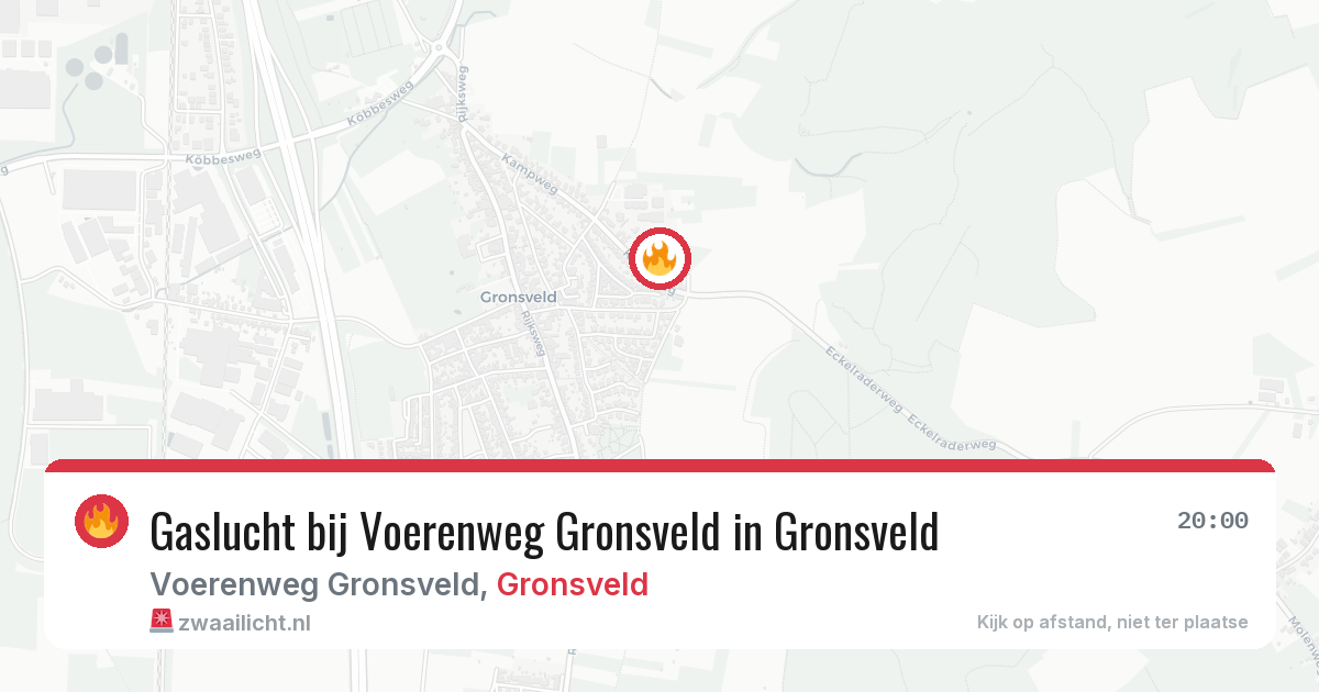 Gaslucht bij Voerenweg Gronsveld in Gronsveld — 11 mei 2026