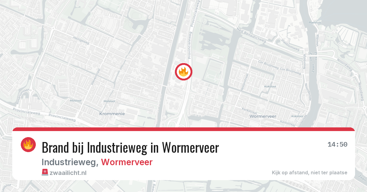 Brand bij Industrieweg in Wormerveer — 16 mrt 2026