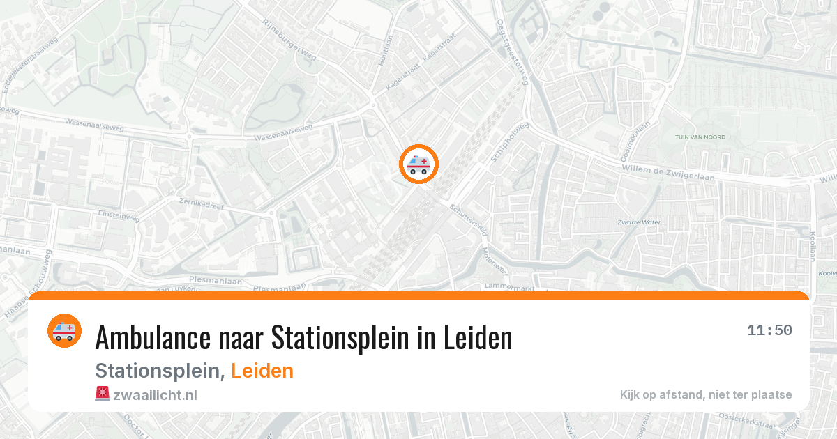 Ambulance naar Stationsplein in Leiden — 23 jan 2026