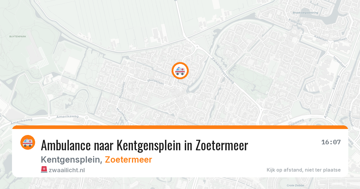 Ambulance naar Kentgensplein in Zoetermeer — 5 aug 2026