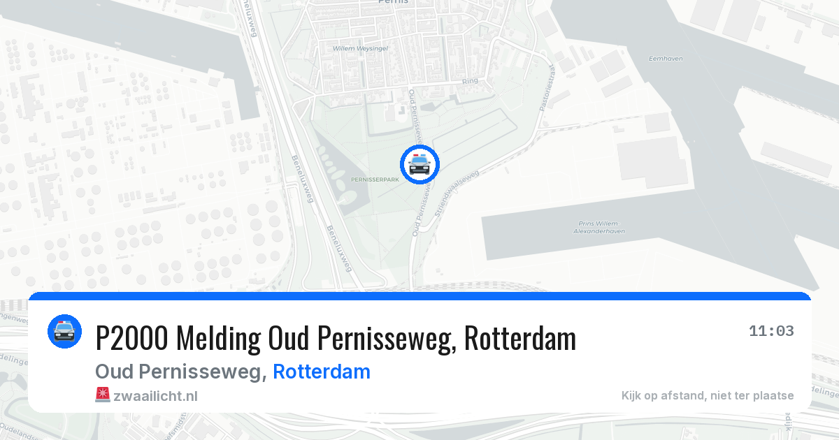 P2000 Melding Oud Pernisseweg, Rotterdam — 28 jun 2026