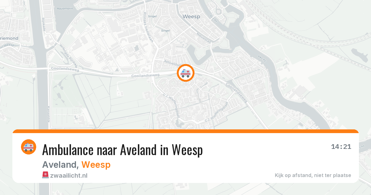 Ambulance naar Aveland in Weesp — 6 jul 2026