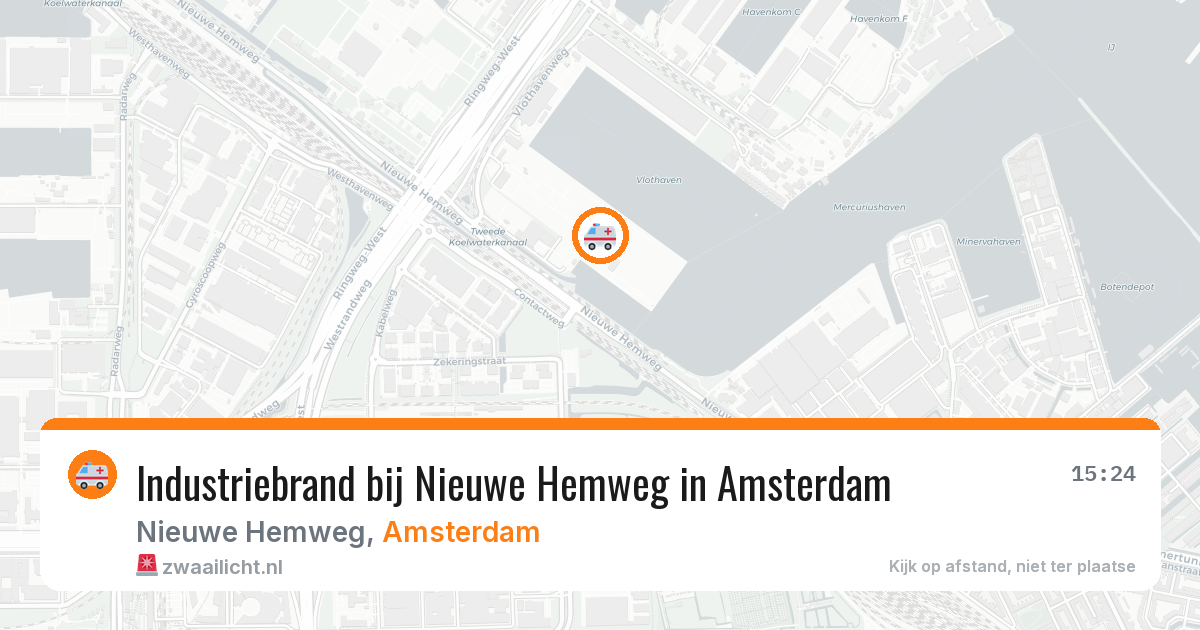 Industriebrand bij Nieuwe Hemweg in Amsterdam — 20 mrt 2026