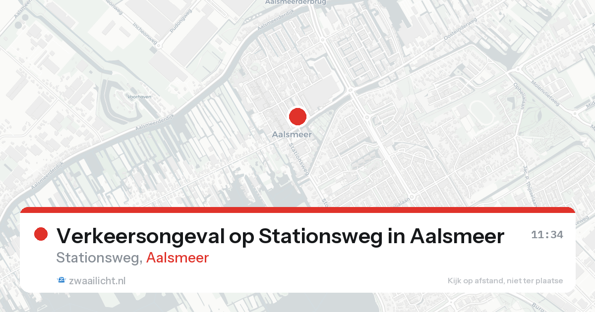 Verkeersongeval op Stationsweg in Aalsmeer — 21 aug 2026