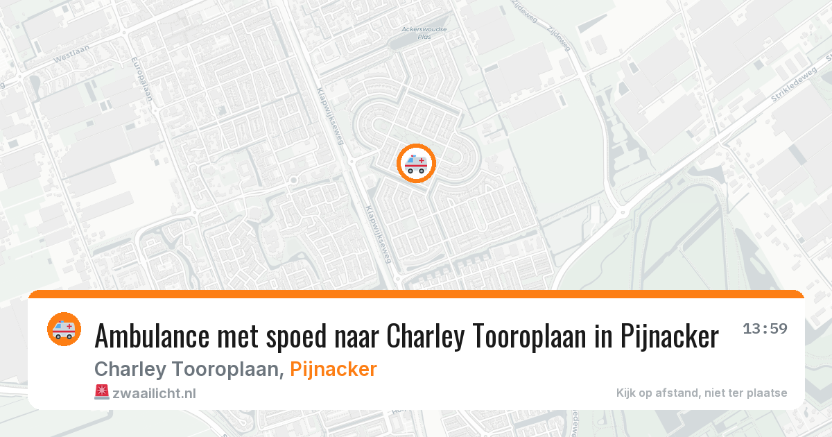 Ambulance met spoed naar Charley Tooroplaan in Pijnacker — 15 jul 2026