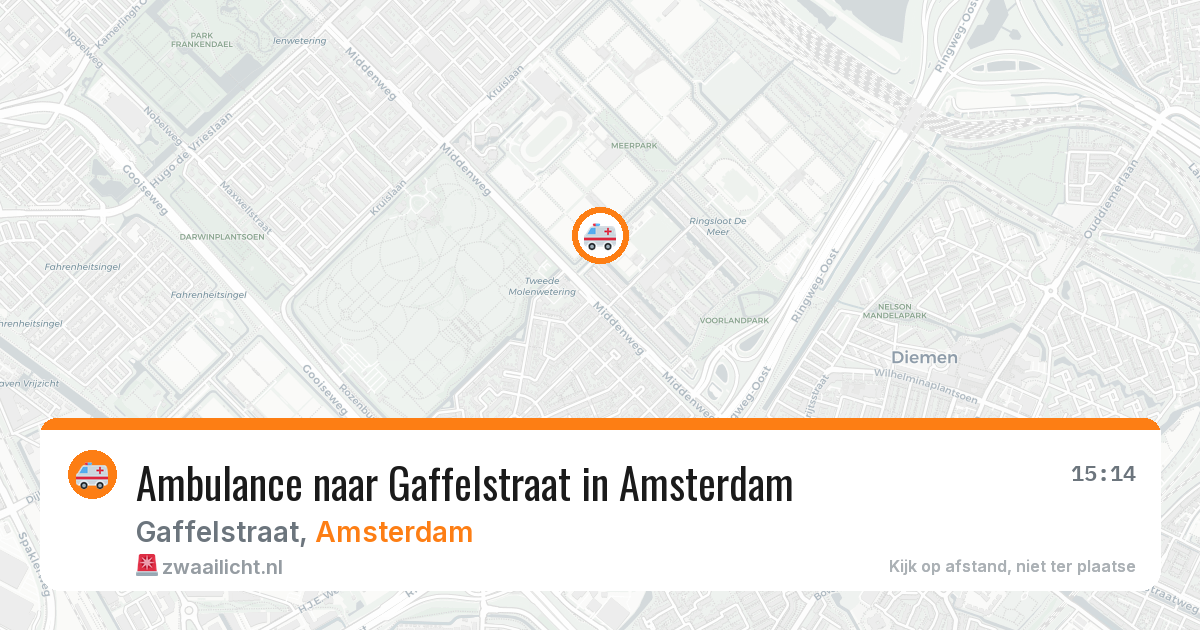 Ambulance naar Gaffelstraat in Amsterdam — 21 mei 2026