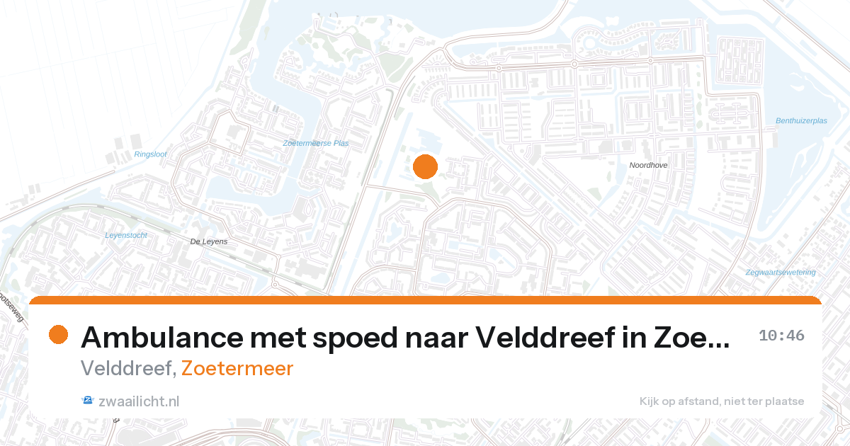 Ambulance met spoed naar Velddreef in Zoetermeer — 3 jun 2026