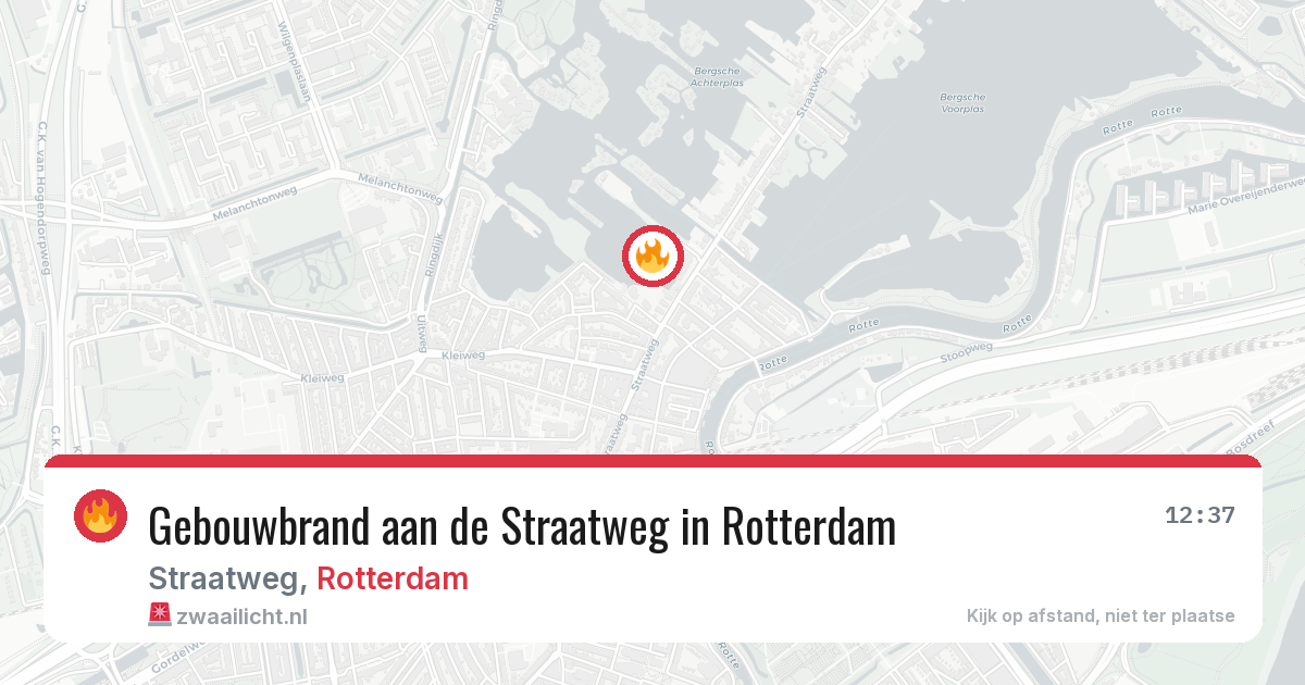 Gebouwbrand aan de Straatweg in Rotterdam — 29 jun 2026