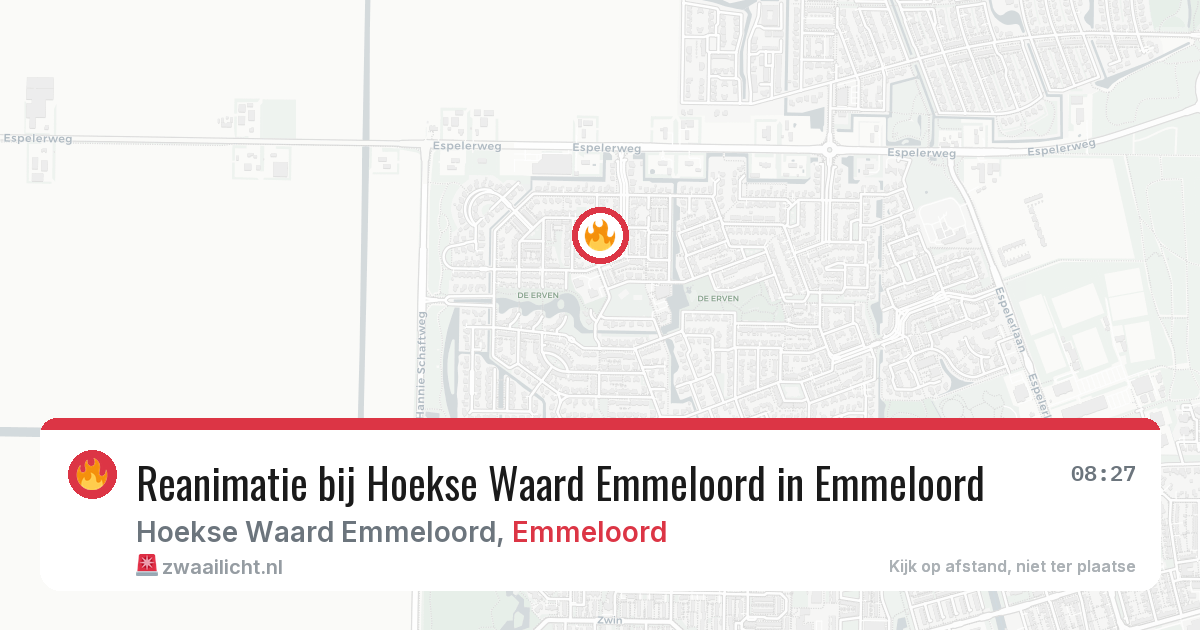 Reanimatie bij Hoekse Waard Emmeloord in Emmeloord — 15 jun 2026