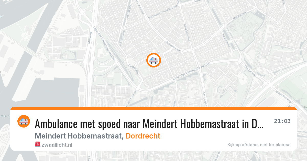 Ambulance met spoed naar Meindert Hobbemastraat in Dordrecht — 17 feb 2026