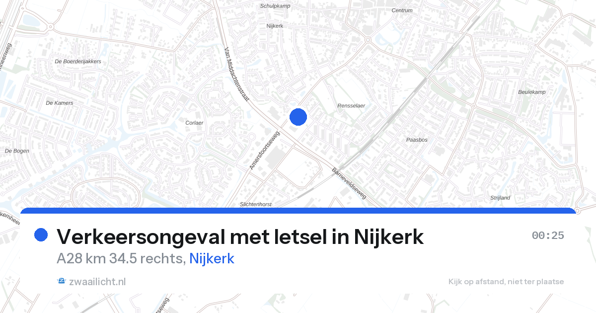 Verkeersongeval met letsel in Nijkerk — 17 mei 2026