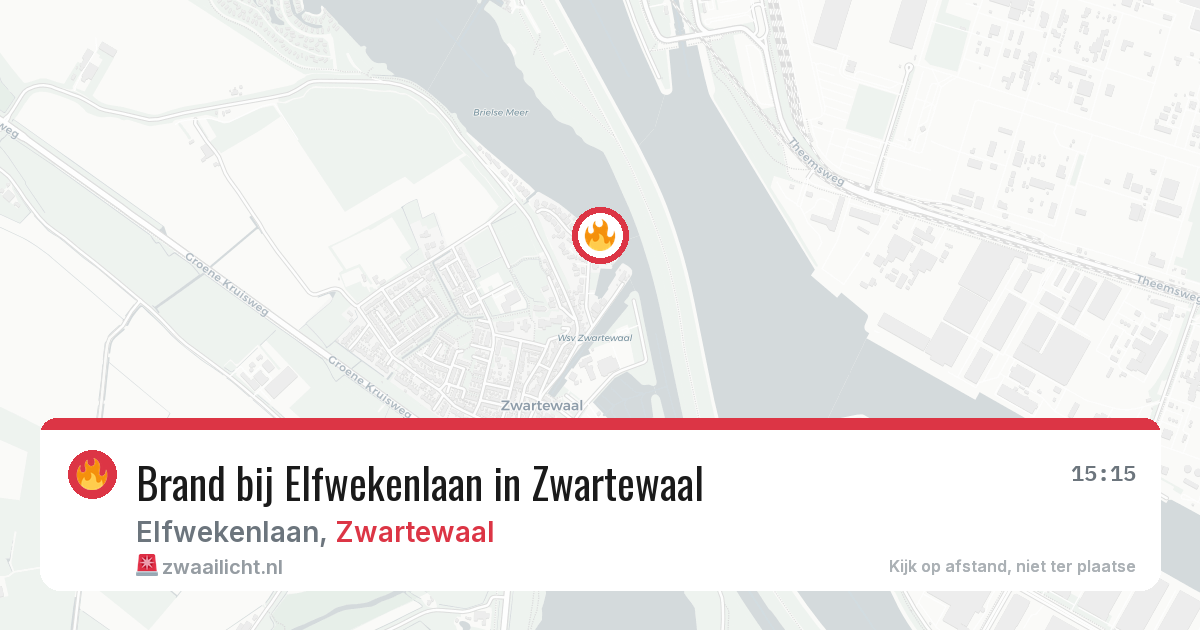 Brand bij Elfwekenlaan in Zwartewaal — 3 apr 2026