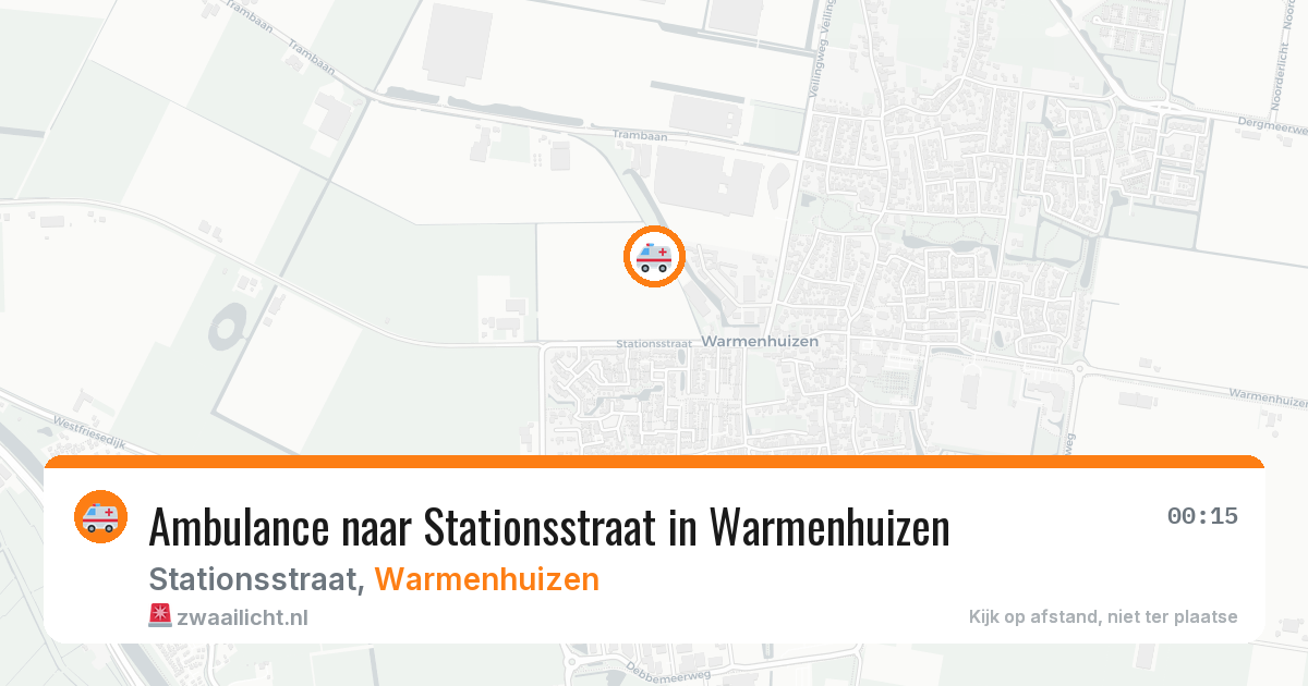Ambulance naar Stationsstraat in Warmenhuizen — 26 jun 2026
