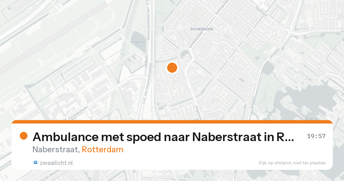 Ambulance met spoed naar Naberstraat in Rotterdam — 22 aug 2026