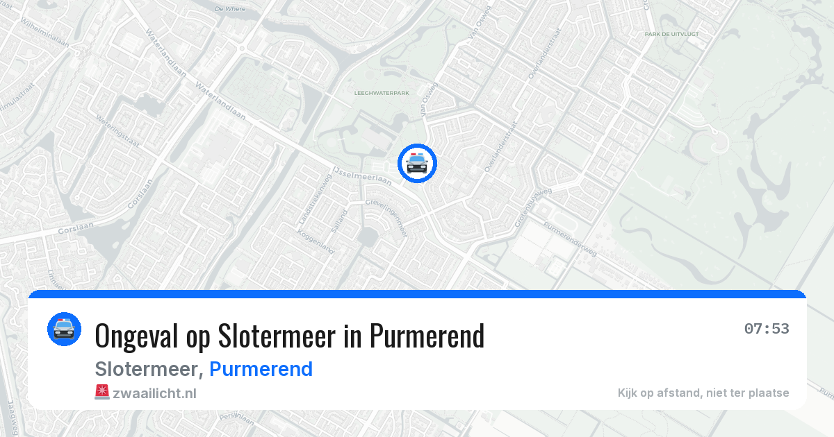 Ongeval op Slotermeer in Purmerend — 25 mrt 2026