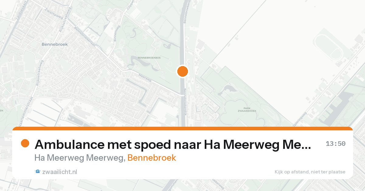 Ambulance met spoed naar Ha Meerweg Meerweg in Bennebroek — 30 jan 2026