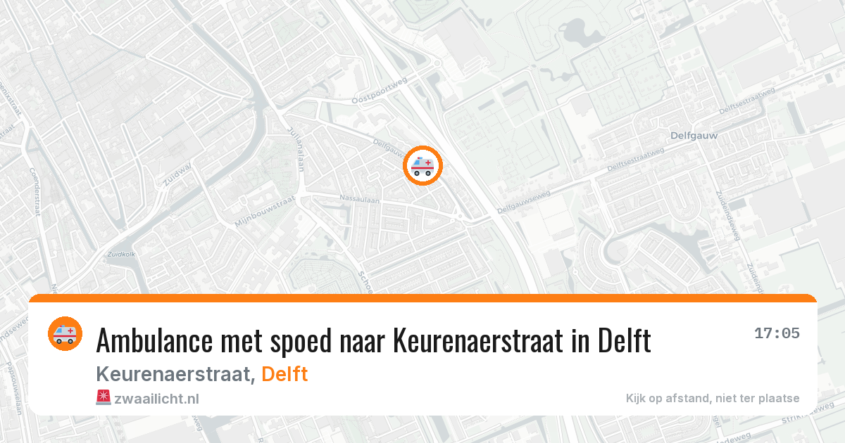 Ambulance met spoed naar Keurenaerstraat in Delft — 18 jan 2026