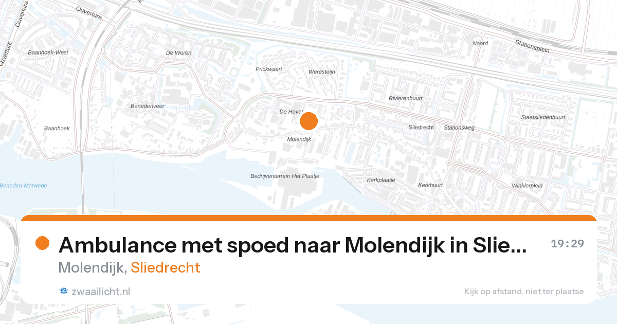 Ambulance met spoed naar Molendijk in Sliedrecht — 7 mei 2026
