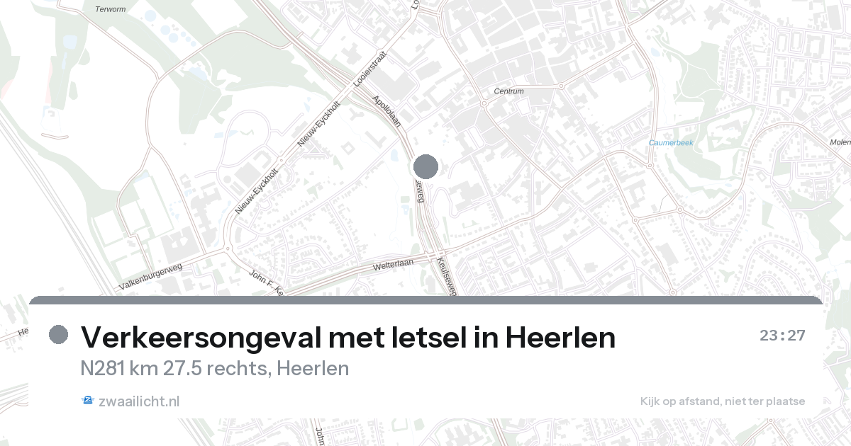 Verkeersongeval met letsel in Heerlen — 26 aug 2026