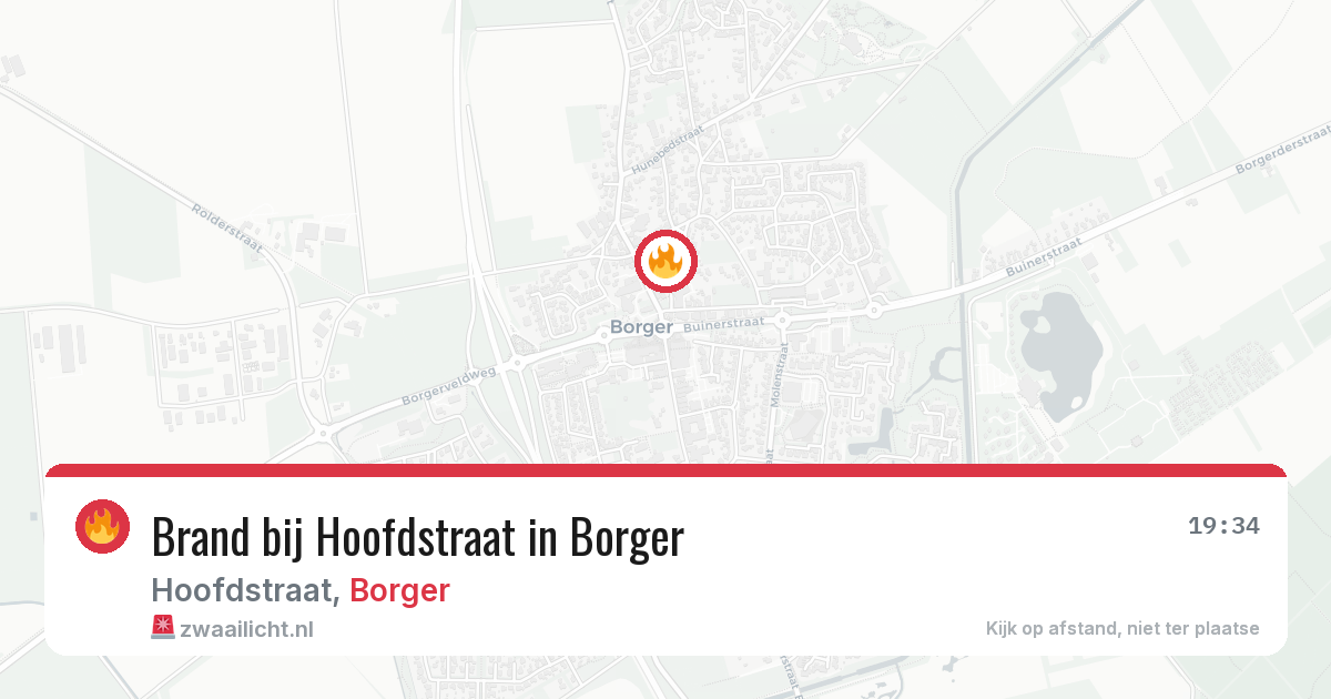 Brand bij Hoofdstraat in Borger — 23 mei 2026
