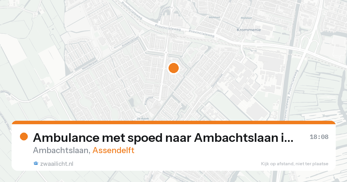 Ambulance met spoed naar Ambachtslaan in Assendelft — 22 mei 2026