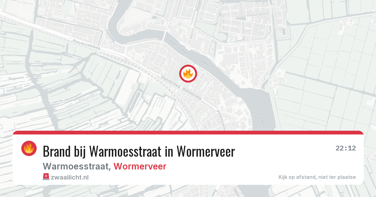 Brand bij Warmoesstraat in Wormerveer — 25 jun 2026