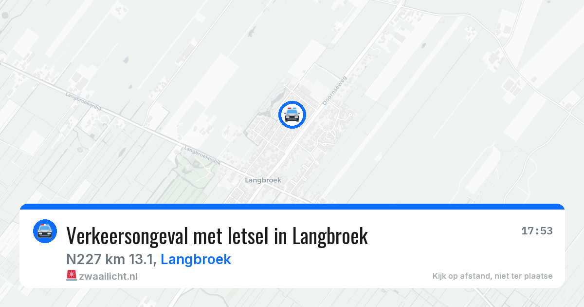 Verkeersongeval met letsel in Langbroek — 21 jan 2026