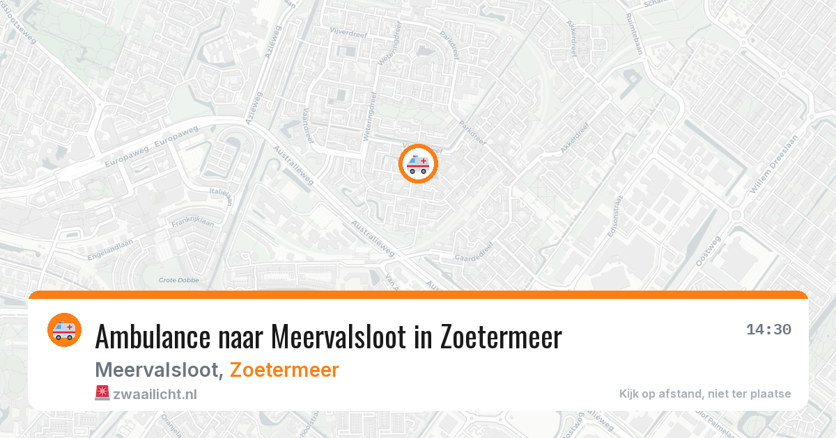 Ambulance naar Meervalsloot in Zoetermeer — 12 aug 2026