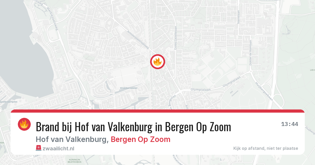Brand bij Hof van Valkenburg in Bergen Op Zoom — 31 mrt 2026