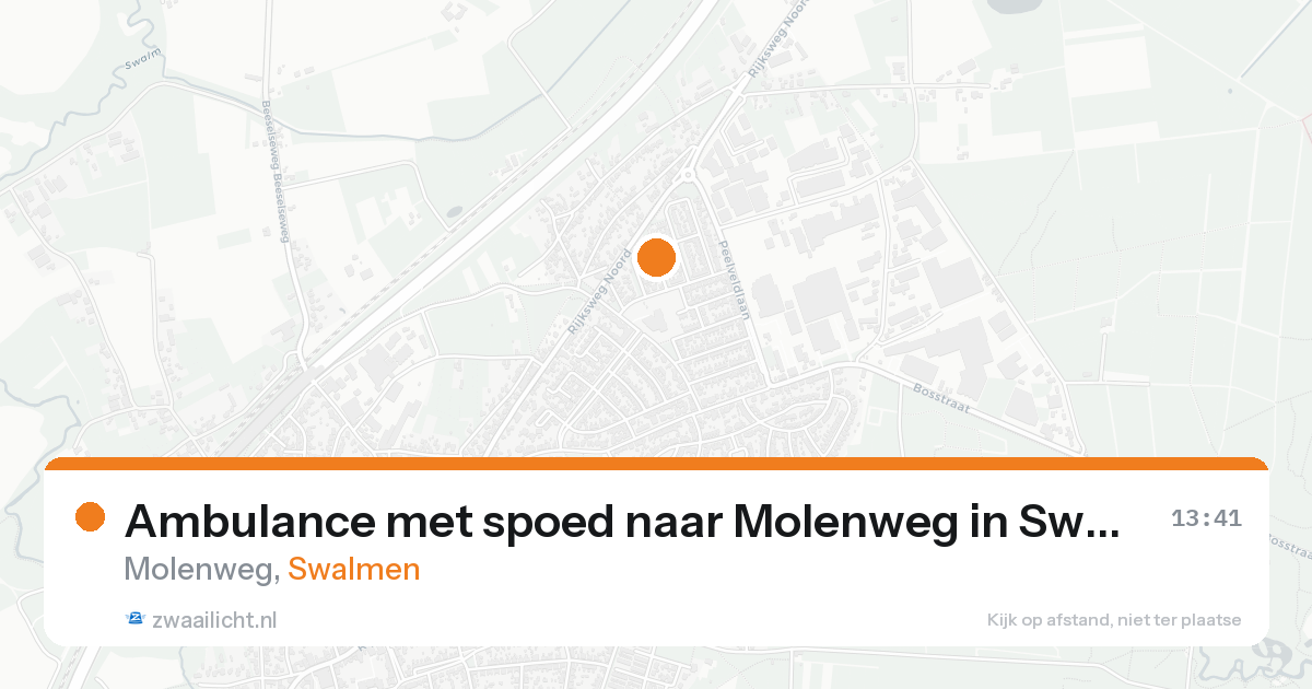 Ambulance met spoed naar Molenweg in Swalmen — 15 aug 2026