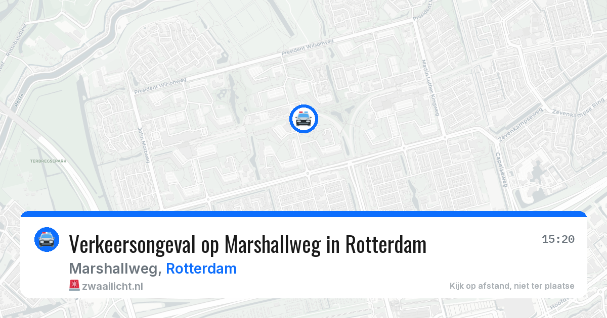 Verkeersongeval op Marshallweg in Rotterdam — 1 apr 2026