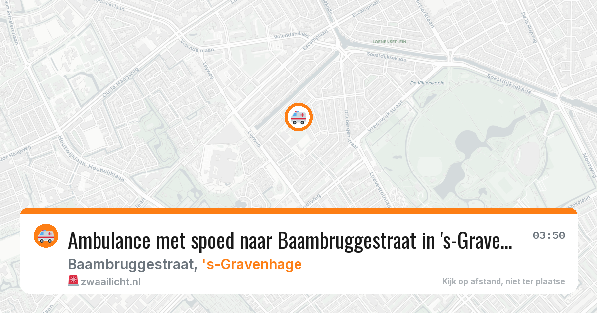 Ambulance met spoed naar Baambruggestraat in 's-Gravenhage — 7 mrt 2026