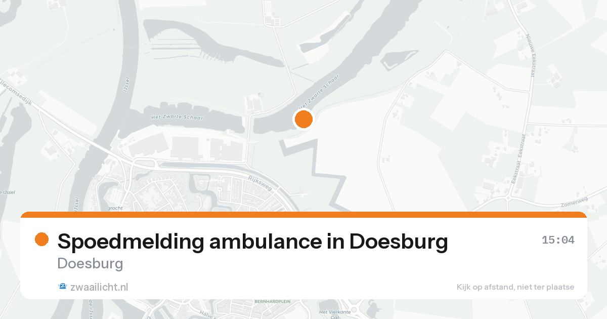 Spoedmelding ambulance in Doesburg — 15 aug 2026