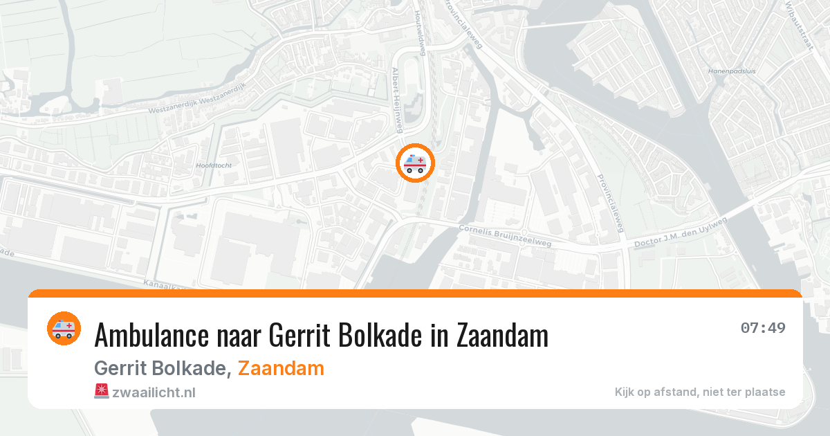Ambulance naar Gerrit Bolkade in Zaandam — 11 aug 2026