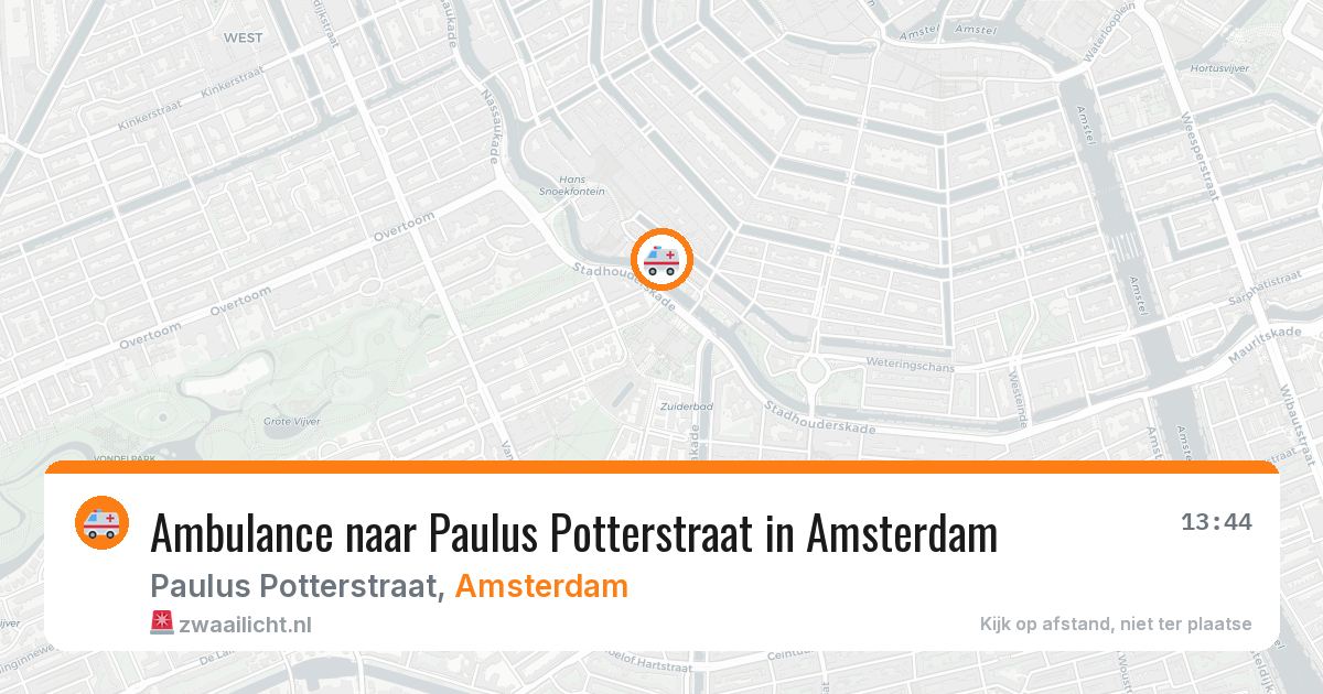 Ambulance naar Paulus Potterstraat in Amsterdam — 7 aug 2026