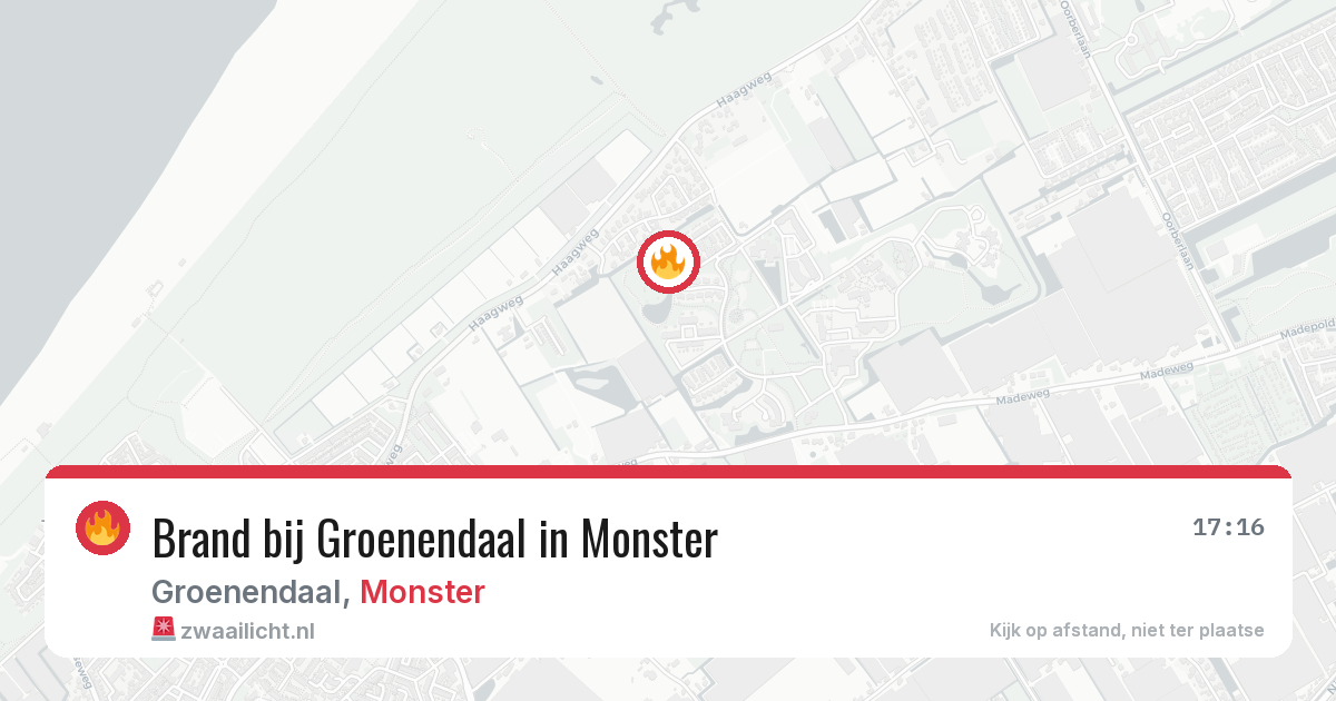 Brand bij Groenendaal in Monster — 3 aug 2026