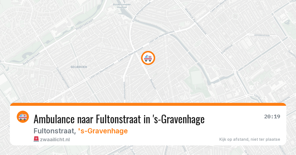 Ambulance naar Fultonstraat in 's-Gravenhage — 18 mrt 2026