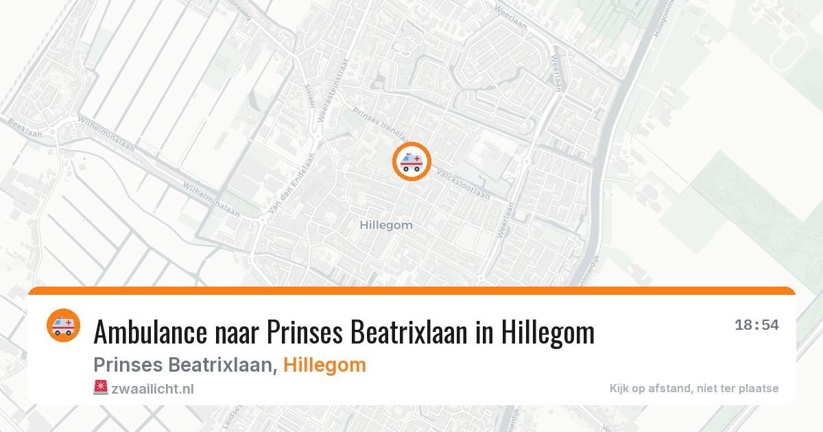 Ambulance naar Prinses Beatrixlaan in Hillegom — 23 jul 2026