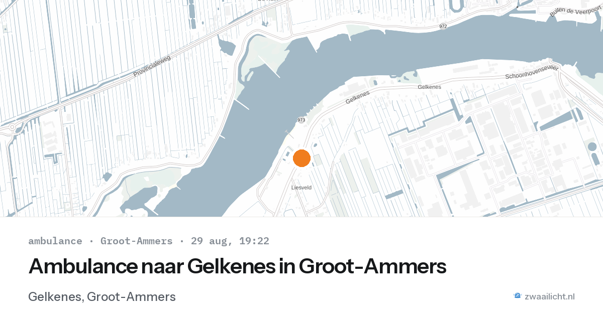 Ambulance naar Gelkenes in Groot-Ammers — 29 aug 2026