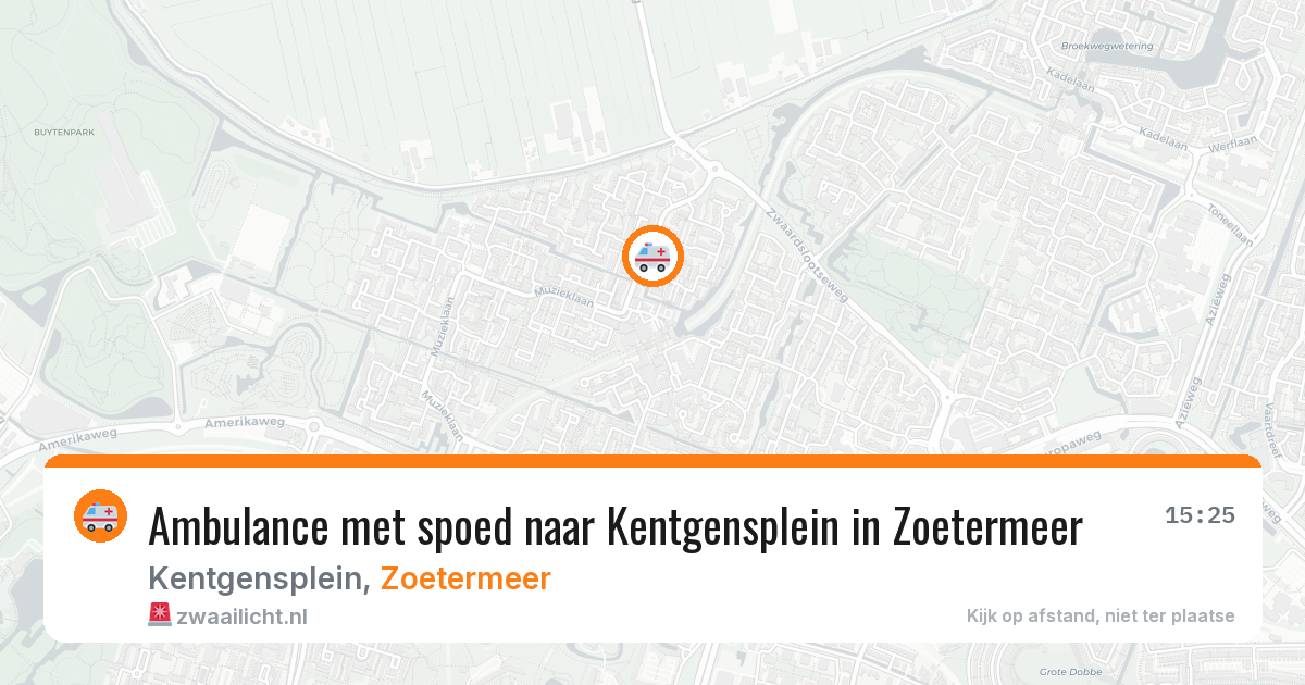 Ambulance met spoed naar Kentgensplein in Zoetermeer — 18 mei 2026
